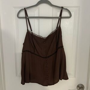 Brown tank top/blouse